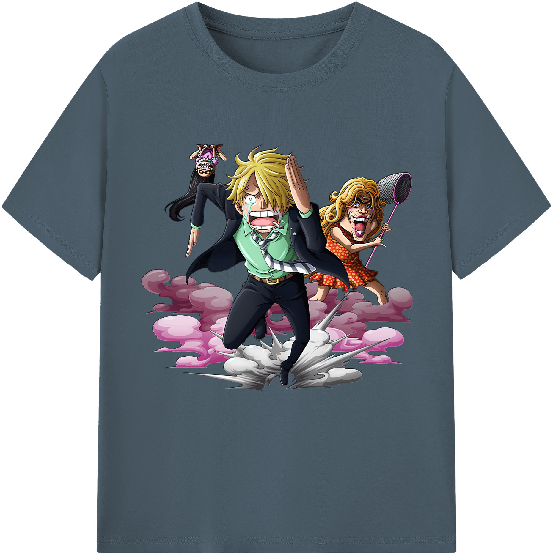 ワンピース サンジ ONE PIECE Sanji 綿100％半袖Tシャツ（フロントプリント）